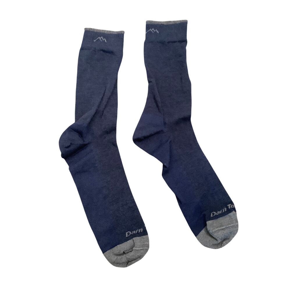 Darn Tough Men's Large Navy Merino Wool Lifestyle Lightweight Crew Socks U1-10